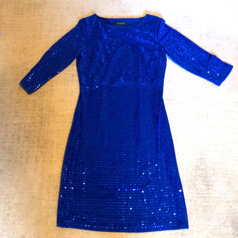 Blue sequin party dress size 4